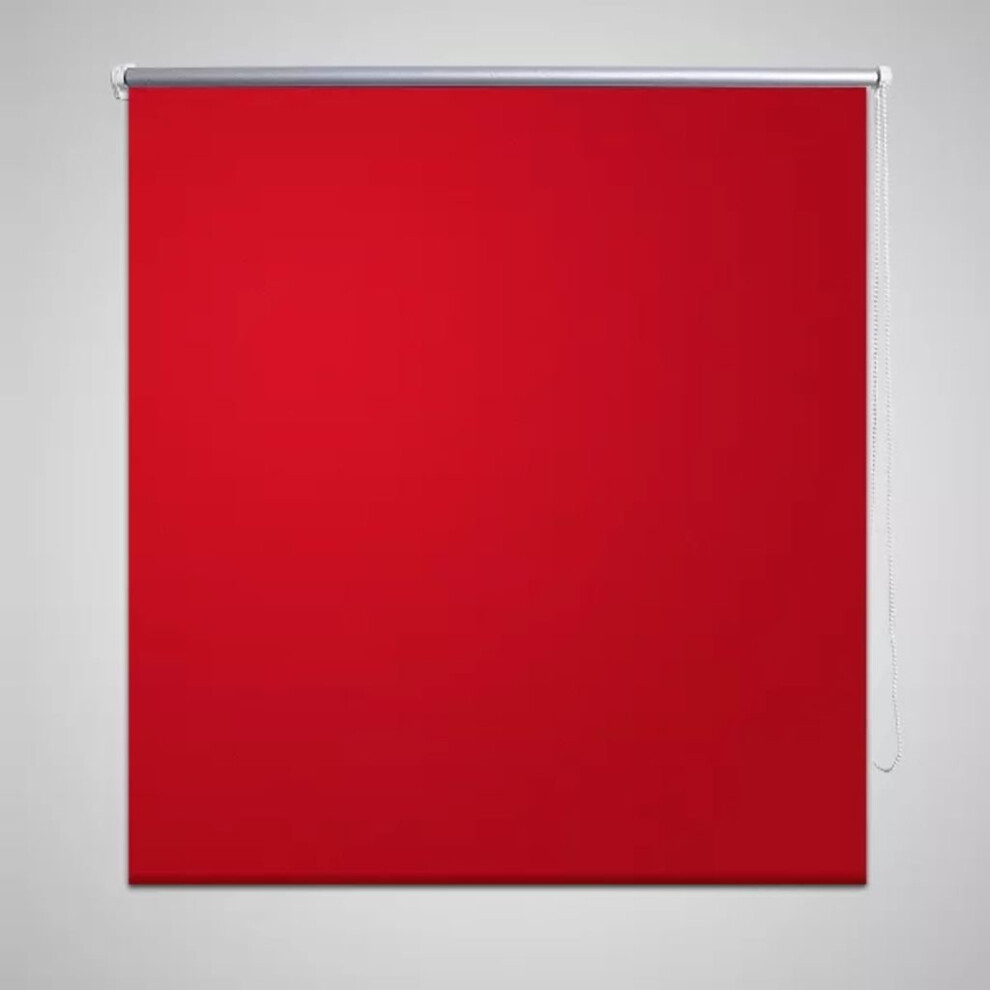 Quality Roller Blind Blackout Thermal Easy Installation 40 x 100 cm Red