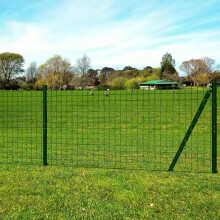 vidaXL Eurozaun Stahl 10 x 1,7 m Grün