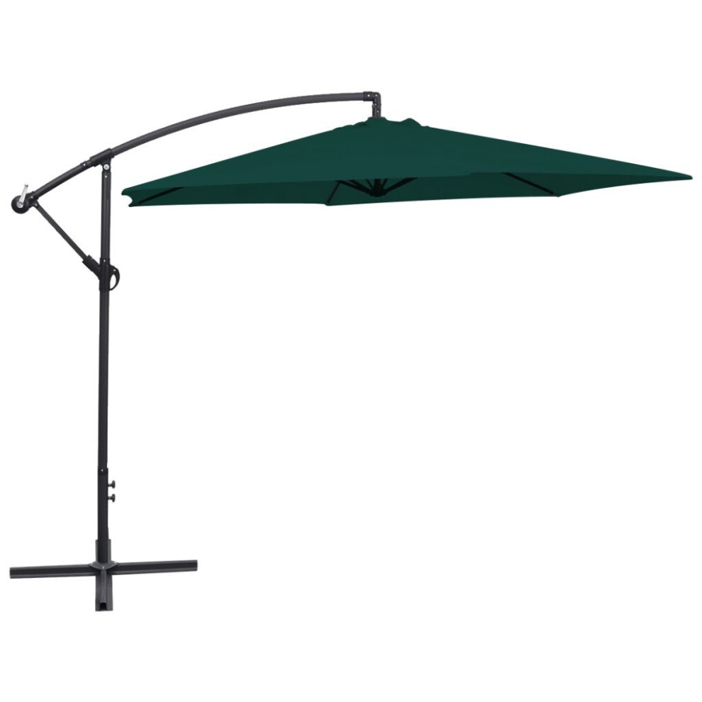 vidaXL Cantilever Garden Parasol Sunshade Outdoor Umbrella Patio Canopy Green