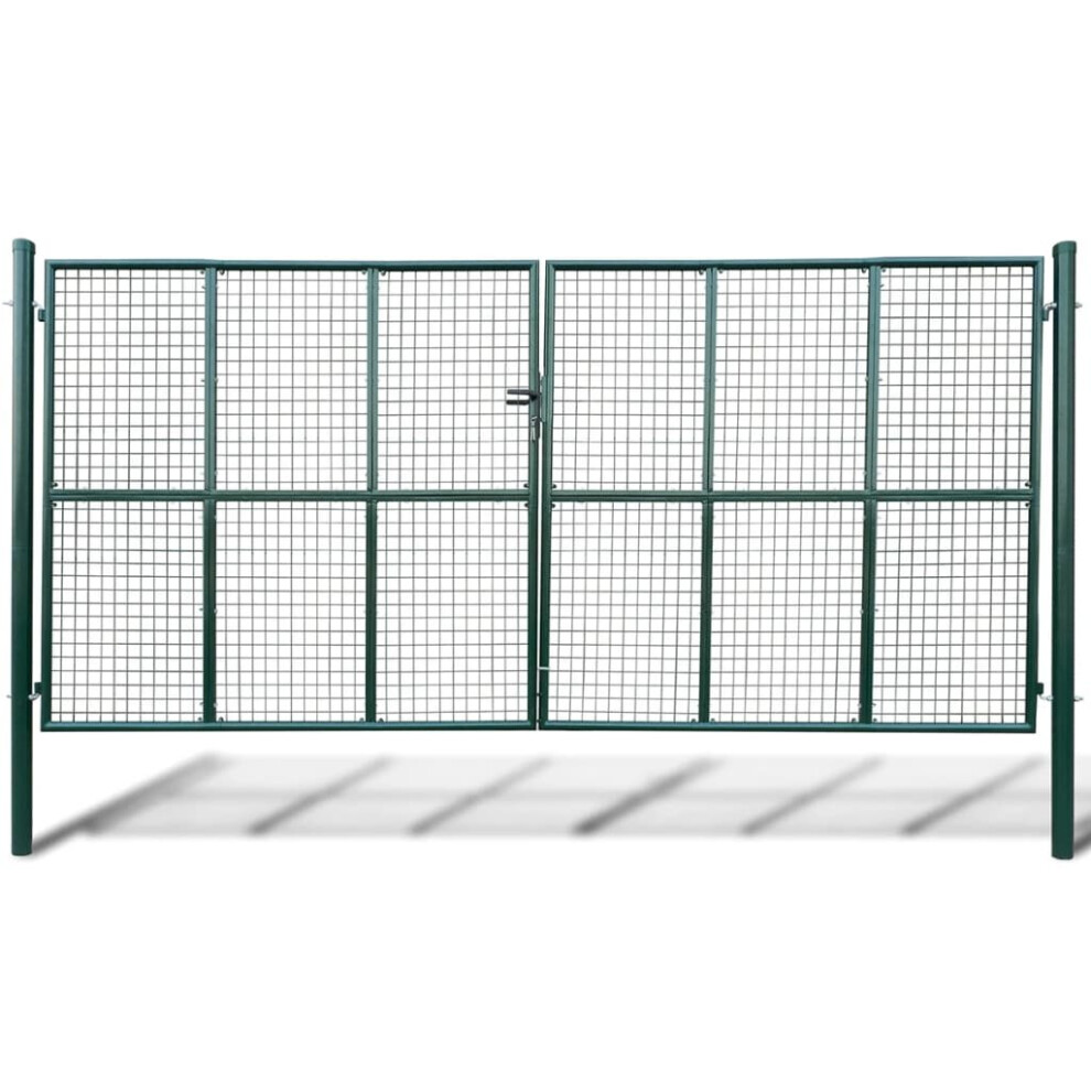 vidaXL Mesh Garden Gate 415x225cm Outdoor Patio Fencing Barrier Edging Door