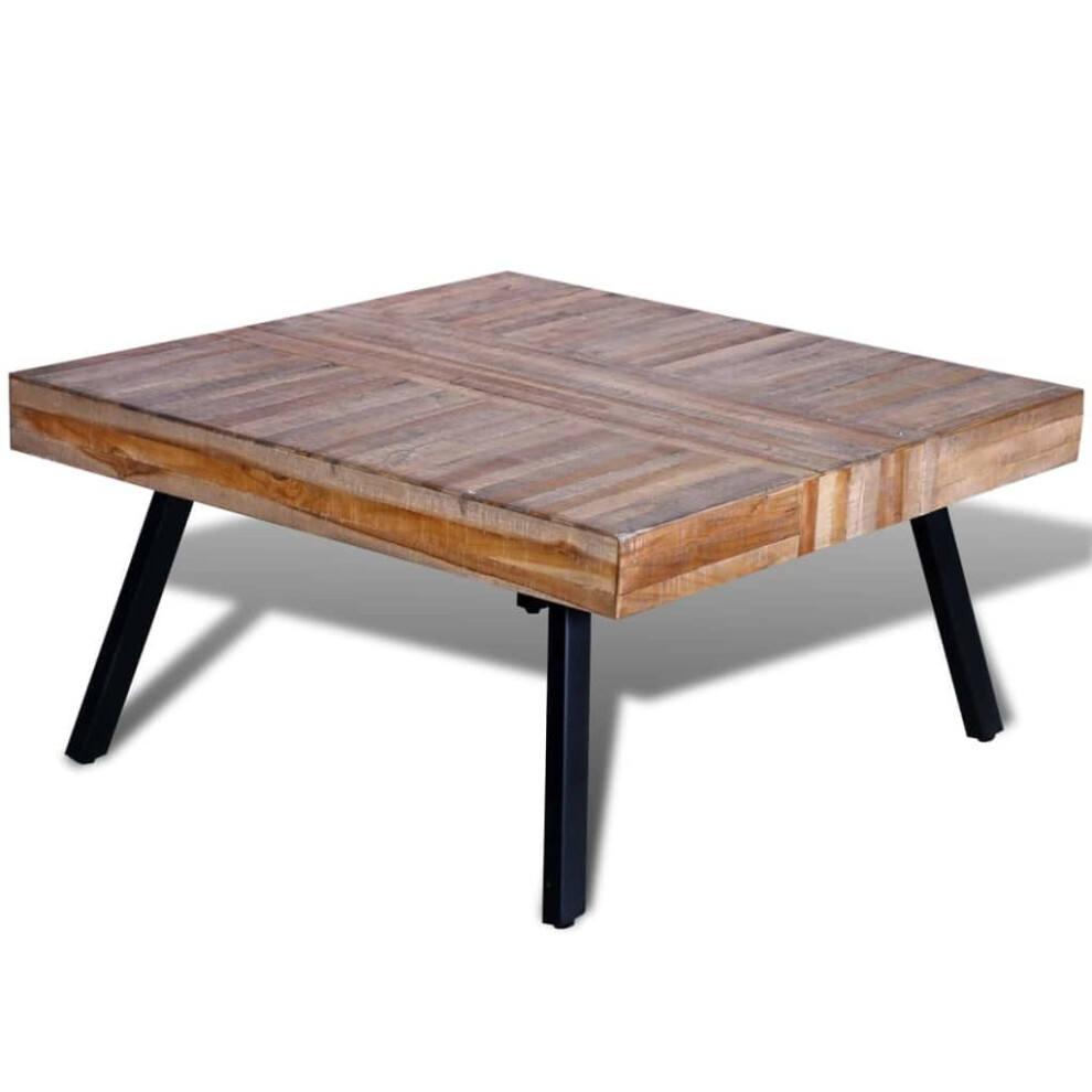 vidaXL Reclaimed Teak Wood Coffee Table Square Living Room Telephone Stand