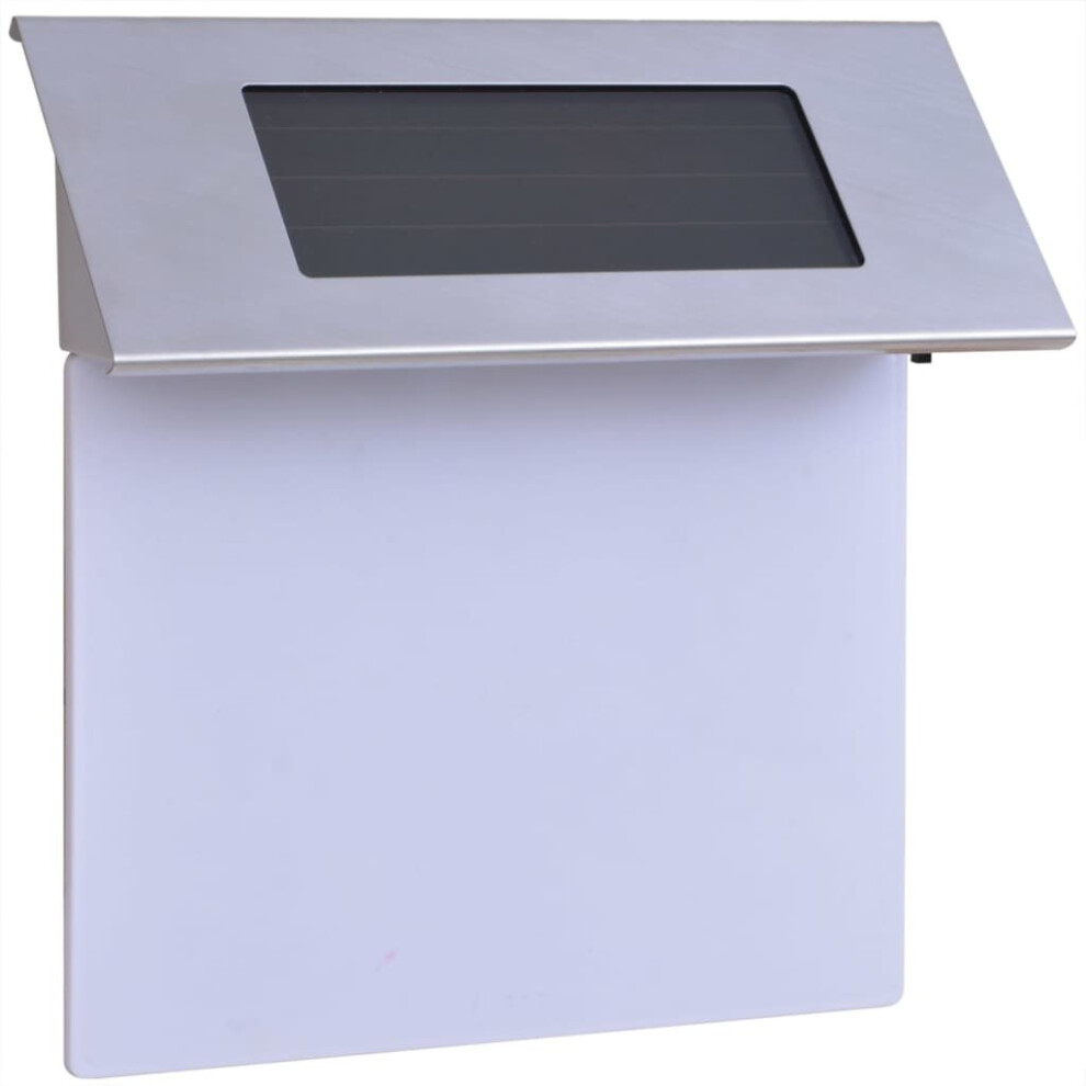 Vidaxl Solar Led House Number Stainless Steel Wall Plaque Doorplate Light