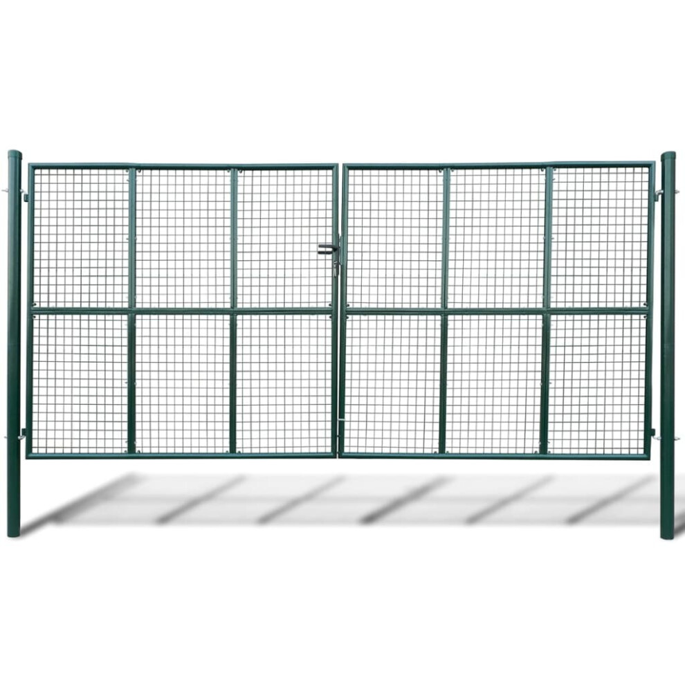 vidaXL Mesh Garden Gate 415x250cm Outdoor Patio Fencing Barrier Edging Door