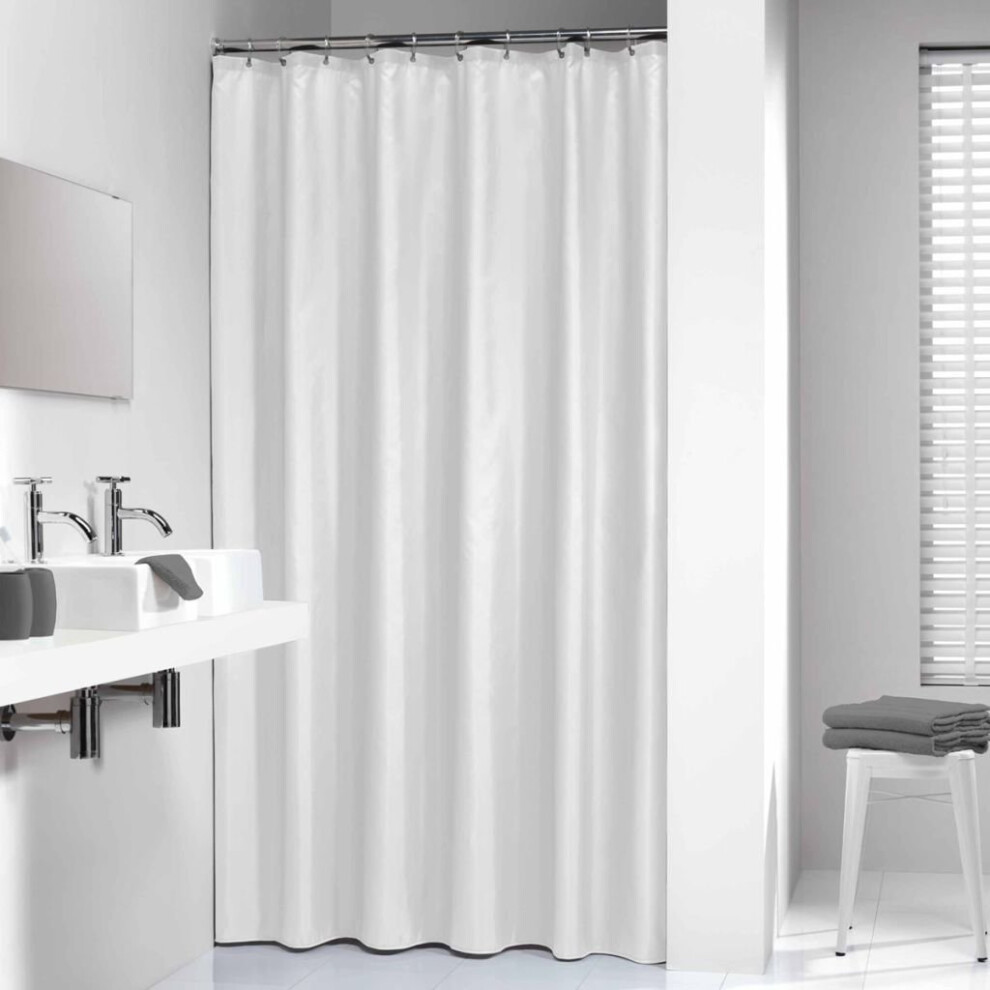 Sealskin Waterproof Bathroom Shower Bath Curtain Granada 120 cm White 217001110