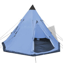 vidaXL 4 Person Tent With Windows | Tipi Teepee 4 Person Tent