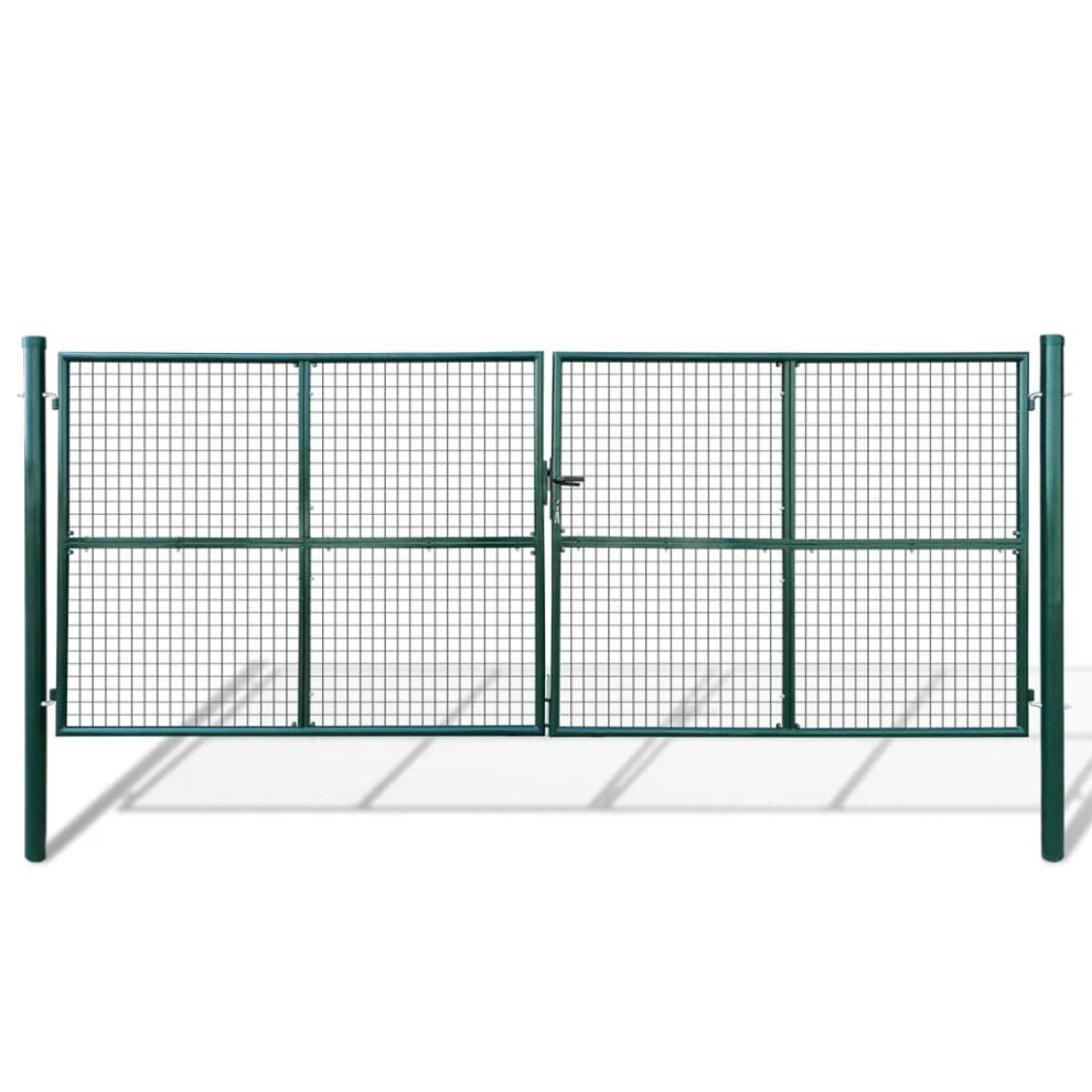 vidaXL Mesh Garden Gate Outdoor Gate Entrance Gate Animal Barrier Fencing
