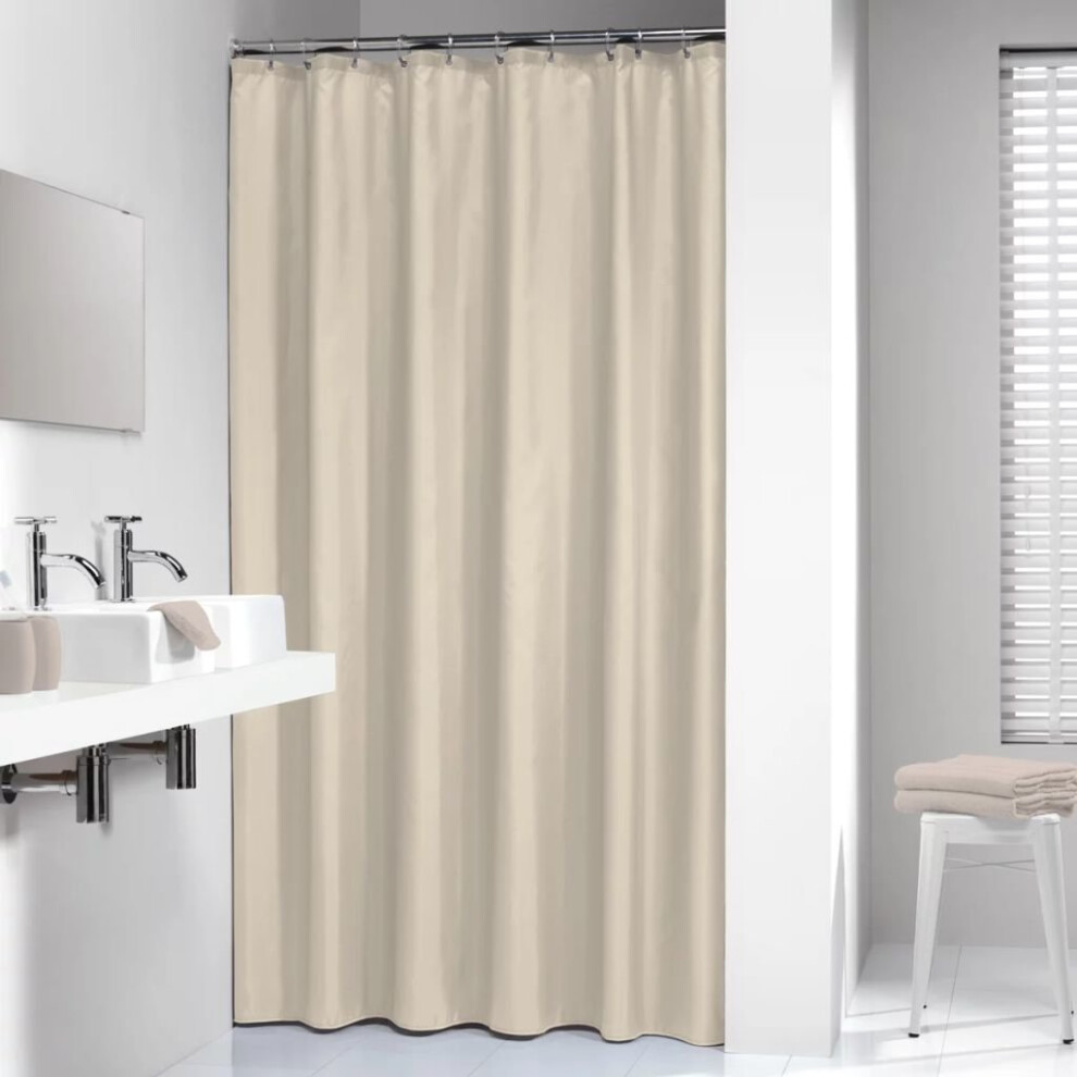 Sealskin Shower Curtain Granada 180cm Beige Waterproof Bath Liner 217001360