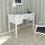 VidaXL VidaXL 5-Drawer Writing Desk - White | Home Workstation 5