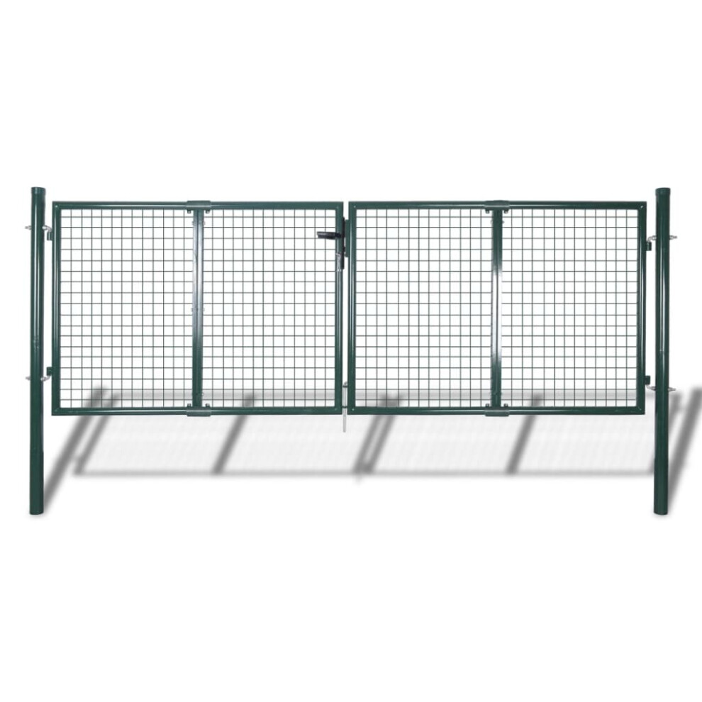 vidaXL Garden Mesh Gate Fence Door Wall Grille Outdoor Gate Entrance Gate