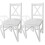 VidaXL vidaXL 2x Dining Chairs Wood White Home Kitchen Living Room Furniture Seat 1
