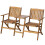 VidaXL vidaXL Folding Garden Bench Seat Furniture with Tea Table Solid Acacia Wood 1