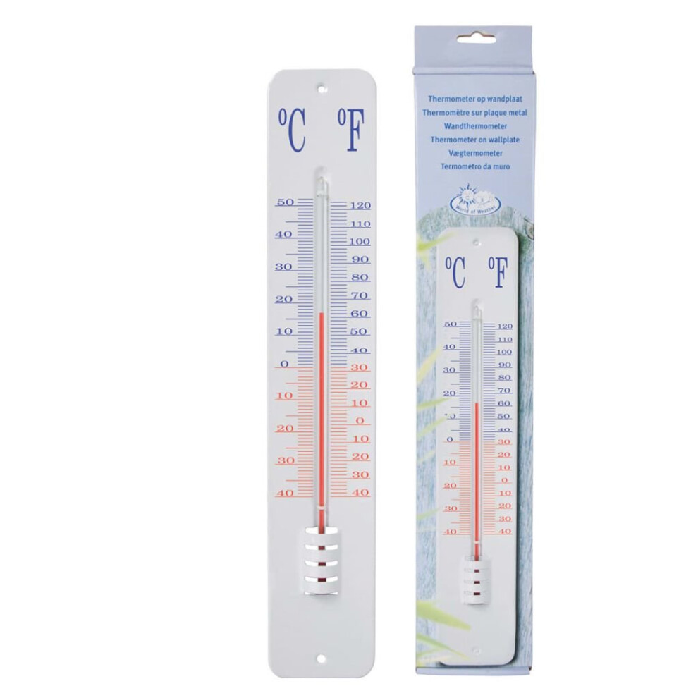 Esschert Design Wall Thermometer Wall Mount Temperature Measurement 45 cm TH13