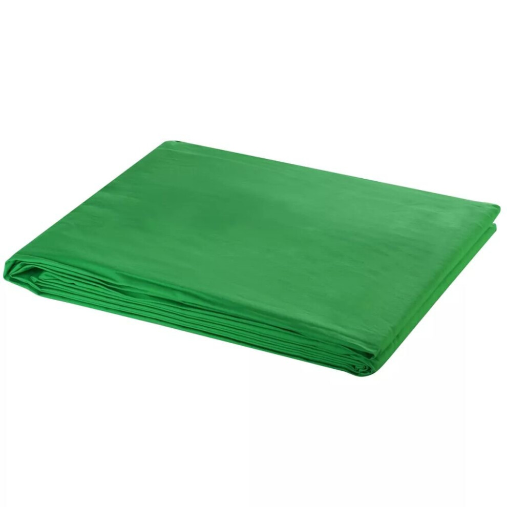 vidaXL Backdrop Cotton Green 600x300cm Chroma Key Studio Photography Screen