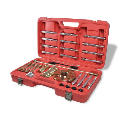 VidaXL vidaXL Wheel Hub Puller Set 30 pcs Screw Nut Lever Hammer Connecting Block
