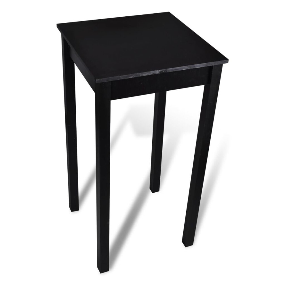 vidaXL Bar Table MDF Black Outdoor Patio Bistro Pub Breakfast Bar Height Table