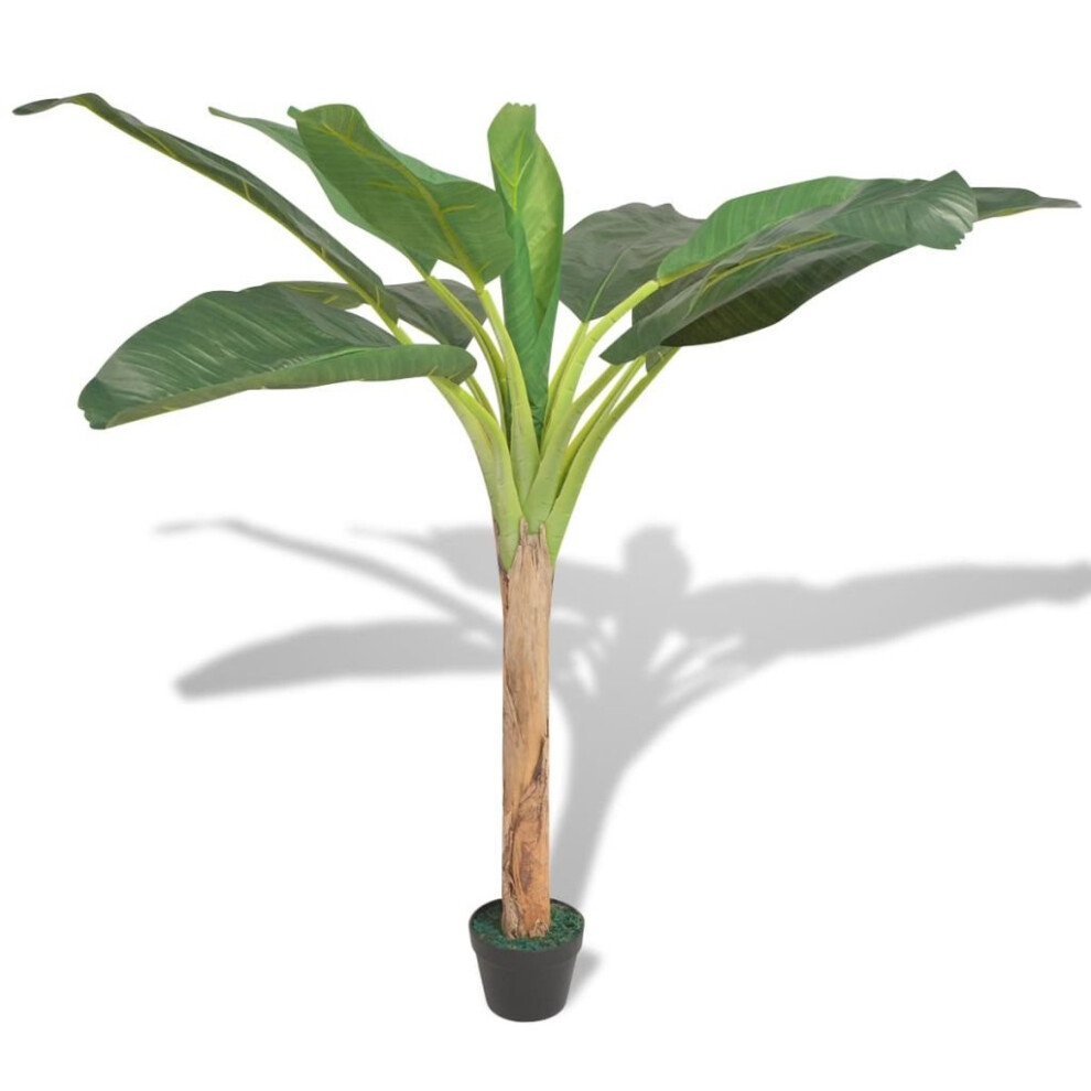 vidaXL Artificial Banana Tree Plant with Pot 150cm Green Fake Lifelike Indoor