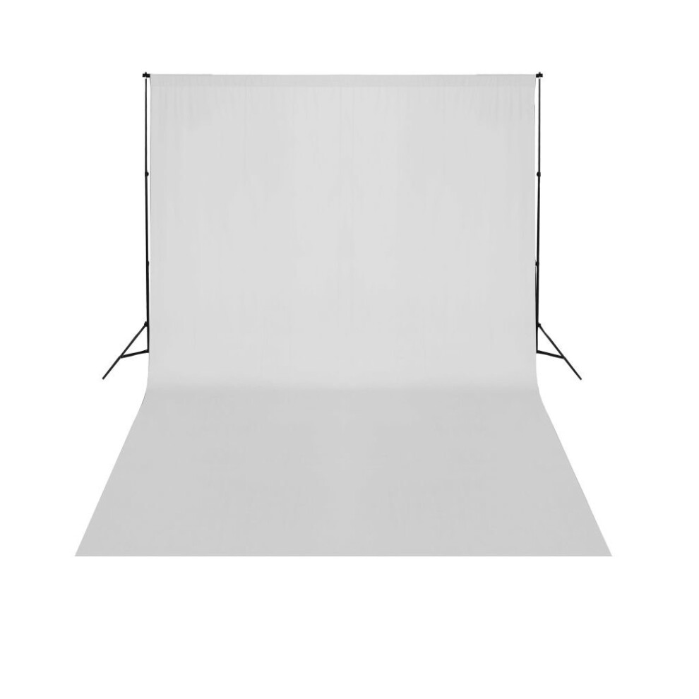 vidaXL Telescopic Background Support System + White Backdrop 3x5m Backdrop