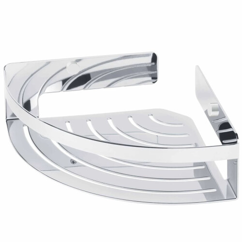 VidaXL Tiger Bathroom Corner Shower Basket Organiser Caddy Chrome Large 1400630346