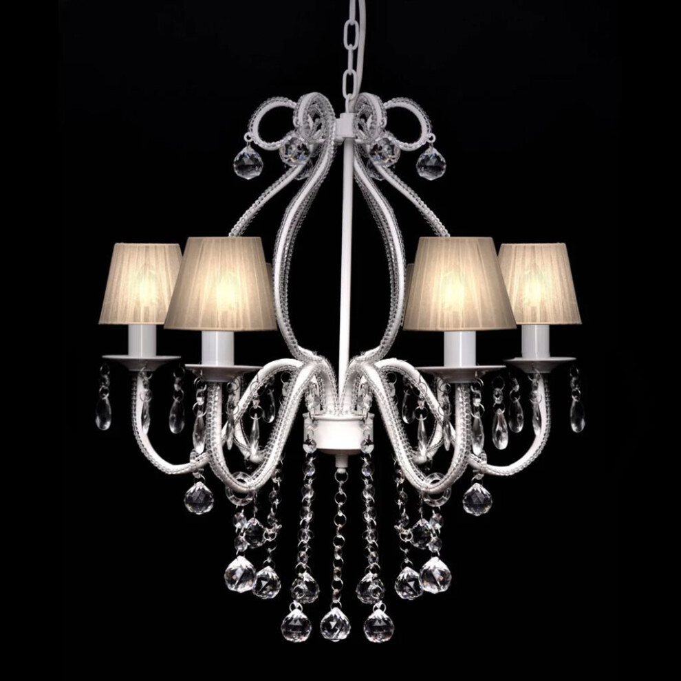 Vidaxl Chandelier With 2300 Crystals Pendant Lamp Lighting Fixture White/Light