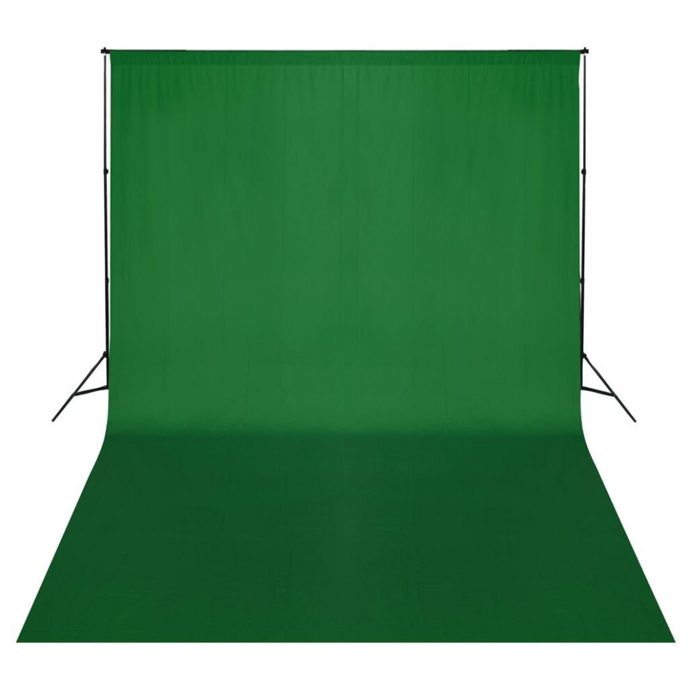 vidaXL Backdrop Support System 500x300cm Green Photography Studio Background