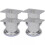 VidaXL vidaXL 4x Round Sofa Legs Chrome 60mm Seat Base Replacement Part Accessory 1