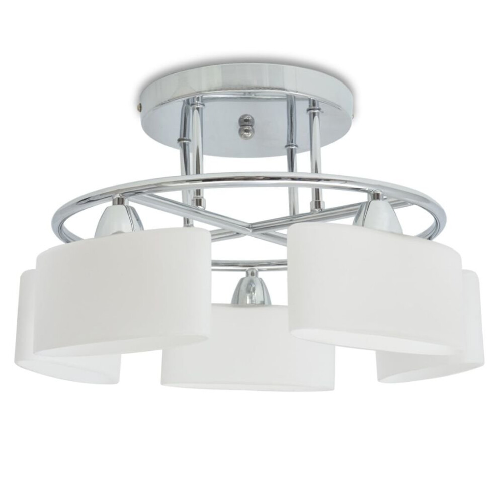 vidaXL Ceiling Lamp with Ellipsoid Glass Shades for 5 E14 Bulbs 200W Droplight