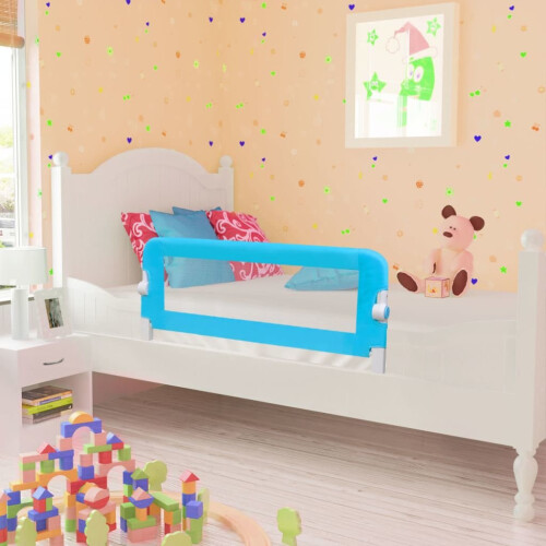 VidaXL vidaXL Toddler Safety Bed Rail 102x42cm Blue Baby Kids Protective Guard Gate