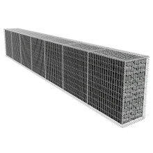 vidaXL Gabion Wall with Cover 600x50x100cm Basket Welded Mesh Rock-Stone Wall