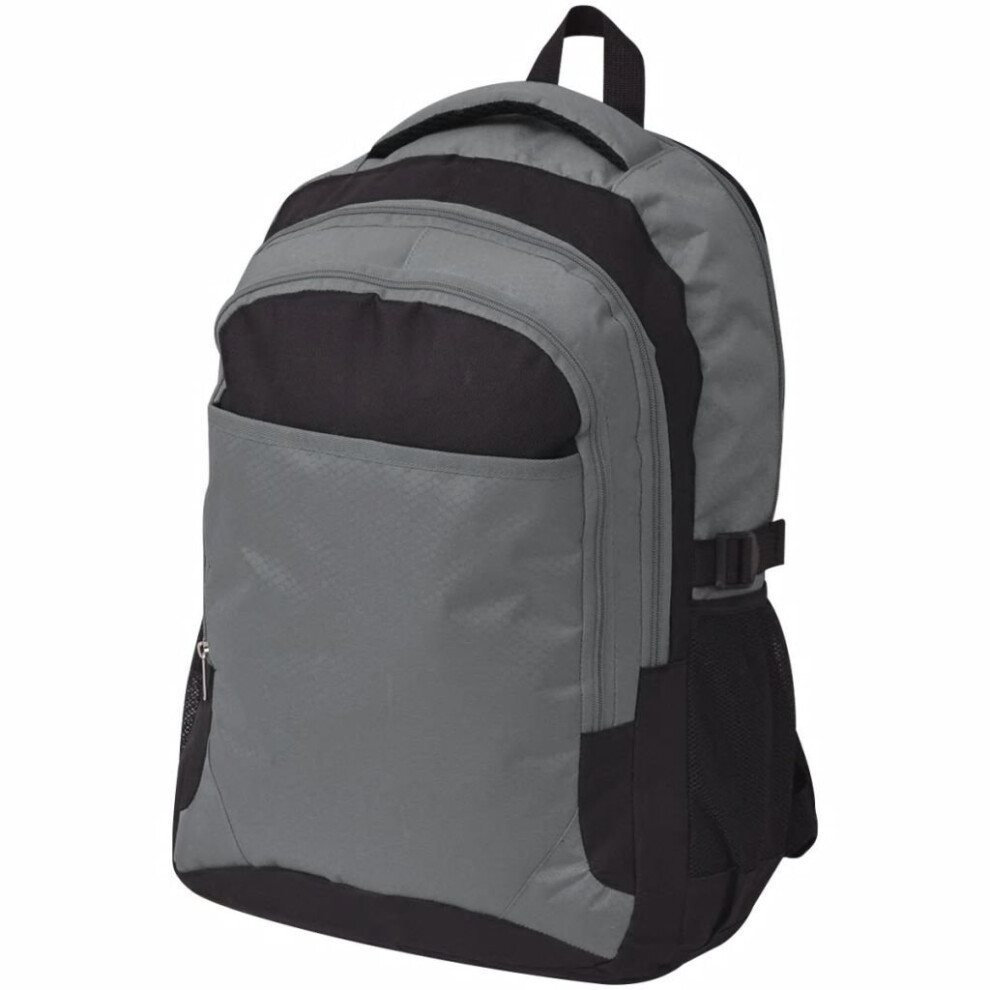 Vidaxl Travel Hiking Camping Backpack Rucksack Luggage Waterproof 40 L Black And Grey