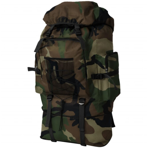 VidaXL Army-Style Backpack Rucksack Travel Hiking Camping Bag XXL 100 L Camouflage