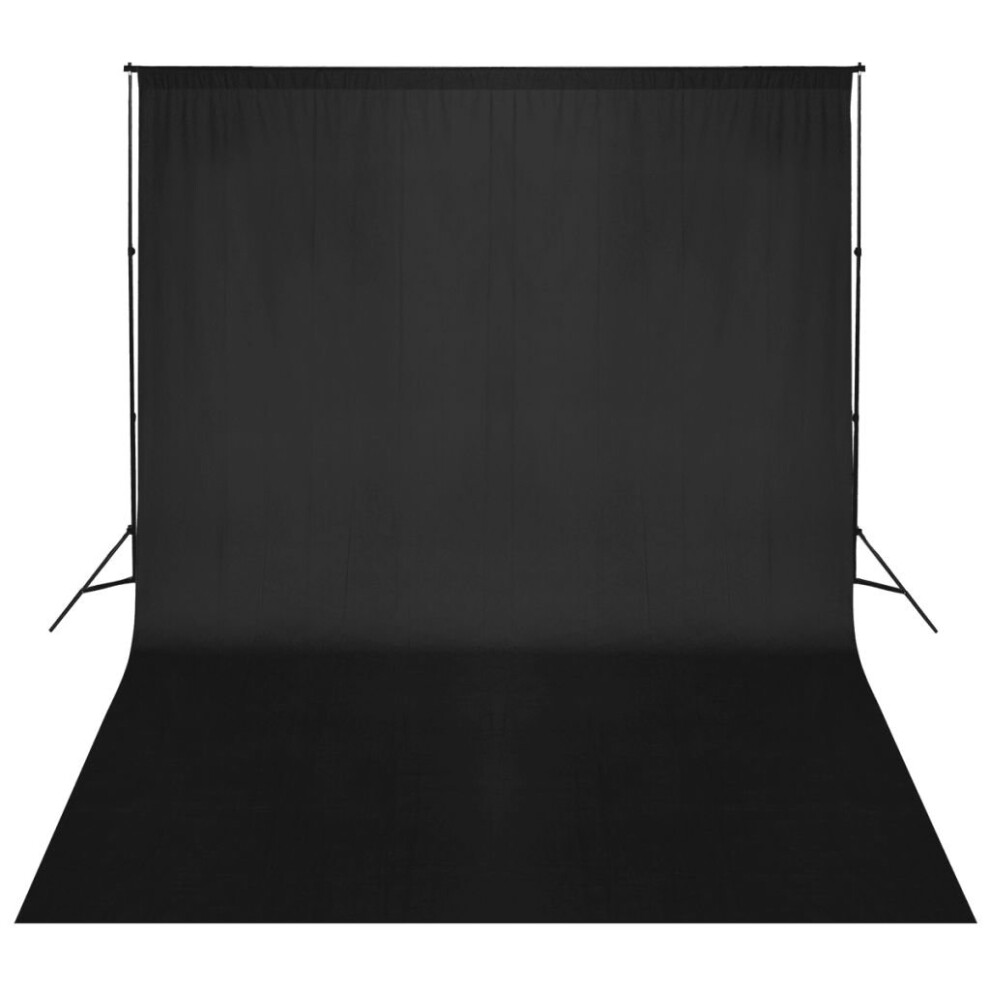 vidaXL Backdrop Support System 500x300cm Black Photography Studio Background