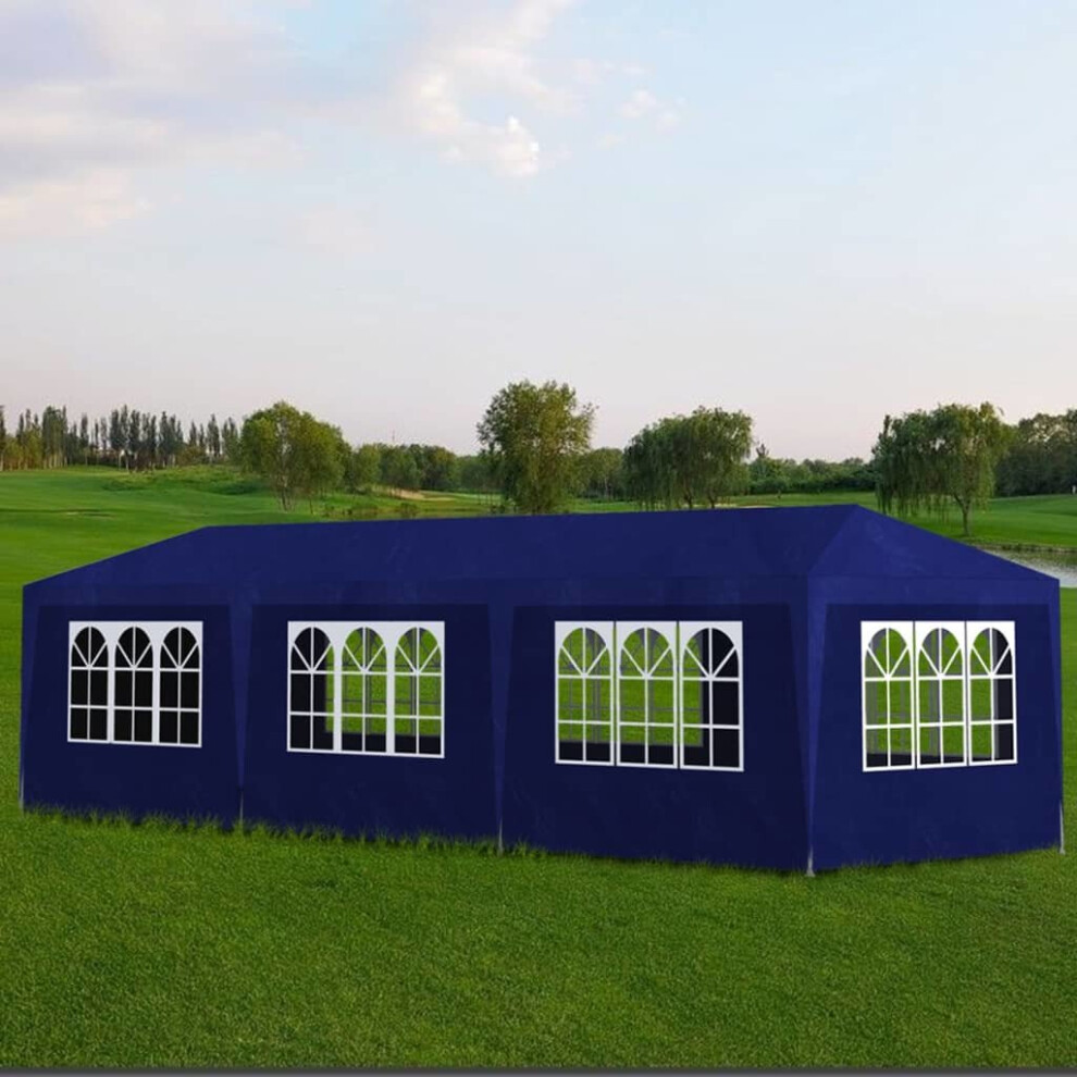 vidaXL Party Tent 3x9m With 8 Walls Blue Patio Garden Gazebo Marquee Pavilion