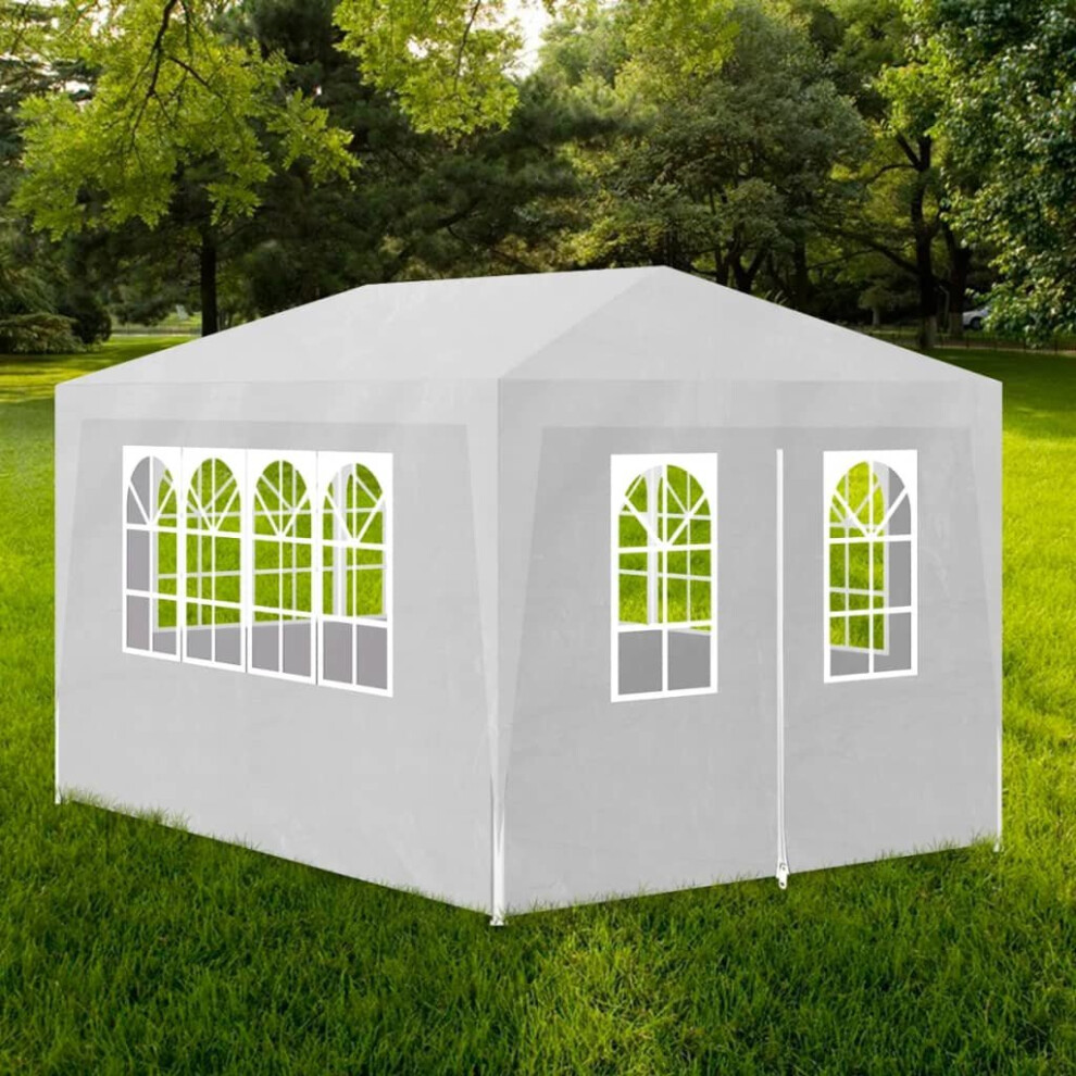 vidaXL Party Tent 3x4m with 4 Walls White Patio Garden Gazebo Marquee Pavilion