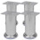 VidaXL vidaXL 4x Round Sofa Legs Chrome 120mm Seat Base Replacement Part Accessory 1