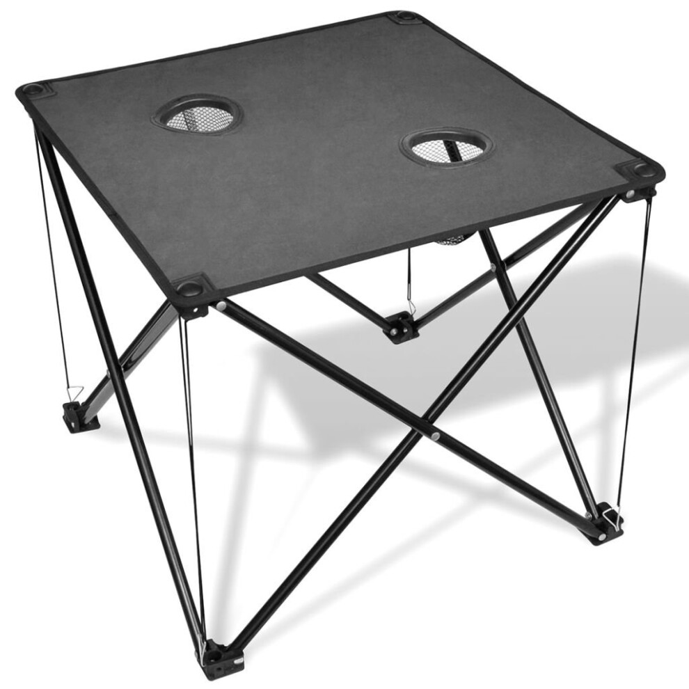 vidaXL Foldable Camping Table Grey Outdoor Indoor Garden Patio Party Portable