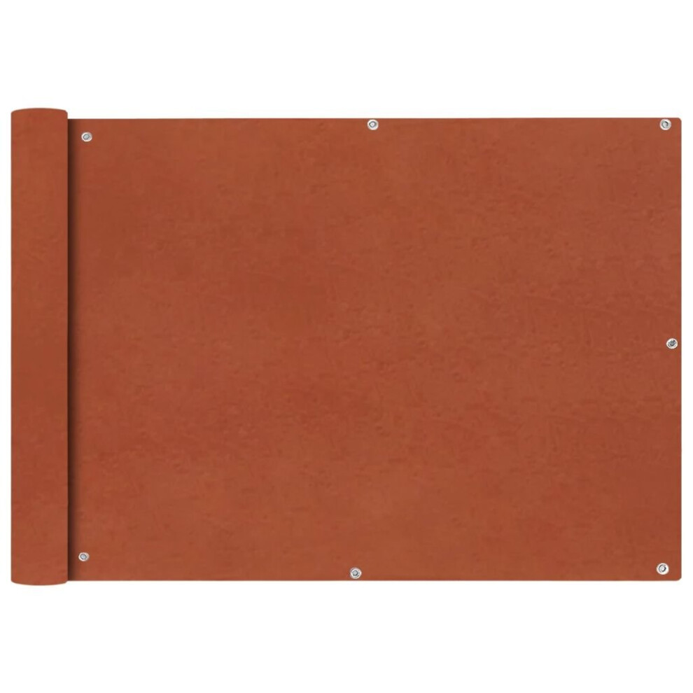 Vidaxl Balcony Screen Oxford Fabric 75X600cm Terracotta Garden Panel Sunshade