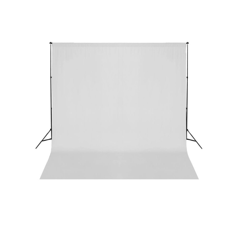 vidaXL Backdrop Support System 600x300cm White Photography Studio Background