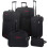VidaXL vidaXL 5 Piece Travel Luggage Set Black Case Bag Trolley Suitcase Organiser 1