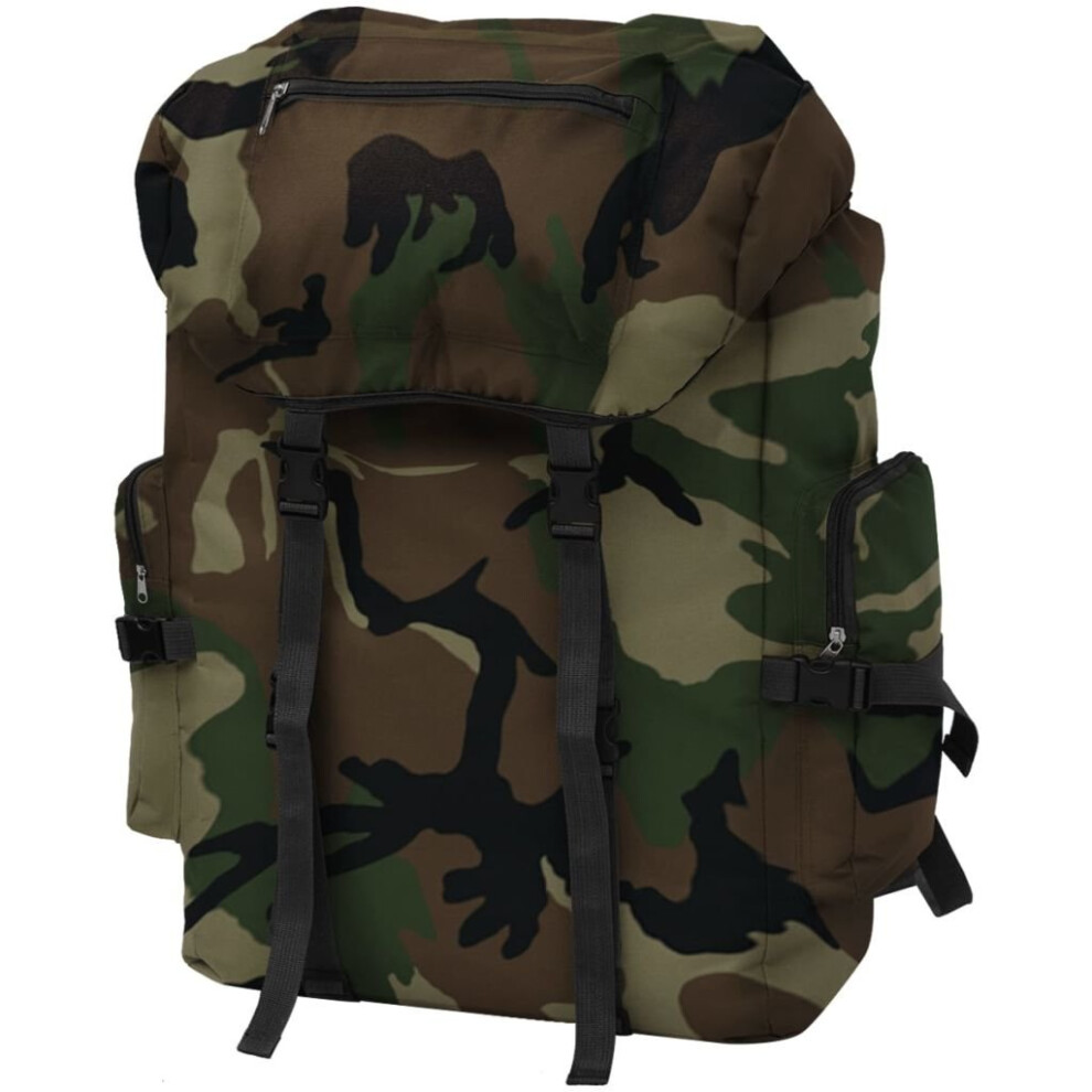 Vidaxl Army Military Style Backpack Rucksack Travel Hiking Camping Bag 65 L Camouflage