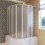 VidaXL Shower Bath Screen Wall Door 7 Panels Foldable with Towel Rack 140 x 168 cm 1