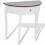 VidaXL vidaXL Half-round Console Table with Drawer Brown Top White Entryway Hall Desk 1