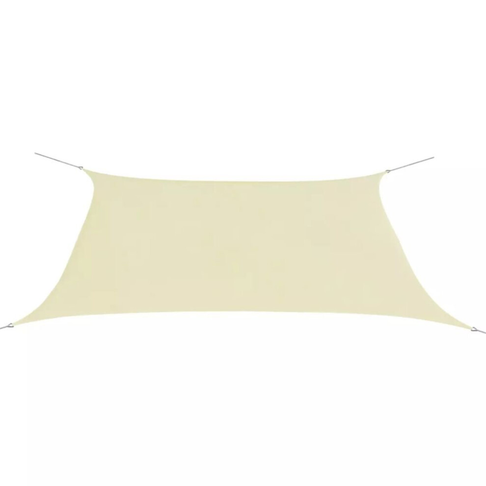 vidaXL Sunshade Sail Oxford Fabric Rectangular 2x4m Cream Patio Awning Canopy