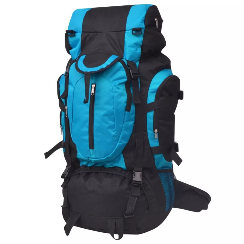 Travel Hiking Camping Backpack Rucksack Luggage Bag XXL 75 L Black and Blue