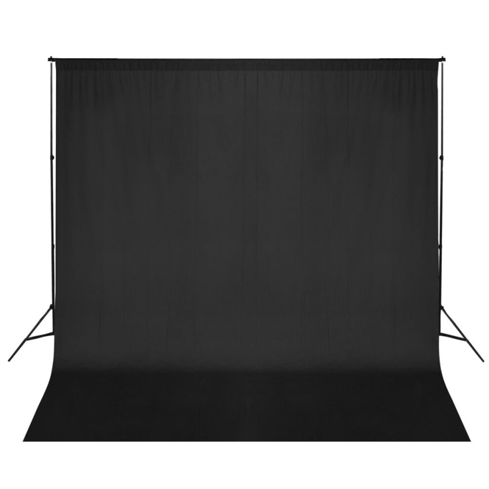 Vidaxl Photo Backdrop Support System 600X300cm Photography Background Black 8718475820826