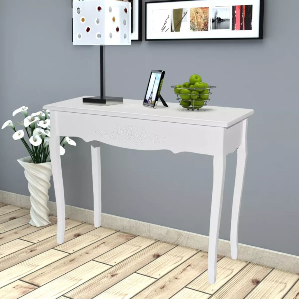 vidaXL Dressing Console Table White Hall Side Makeup Vanity Desk Home Bedroom