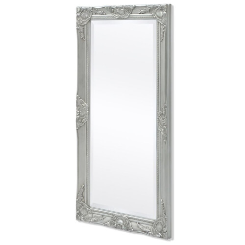 VidaXL vidaXL Silver Baroque-Style Hanging Wall Mirror 100 x 50cm