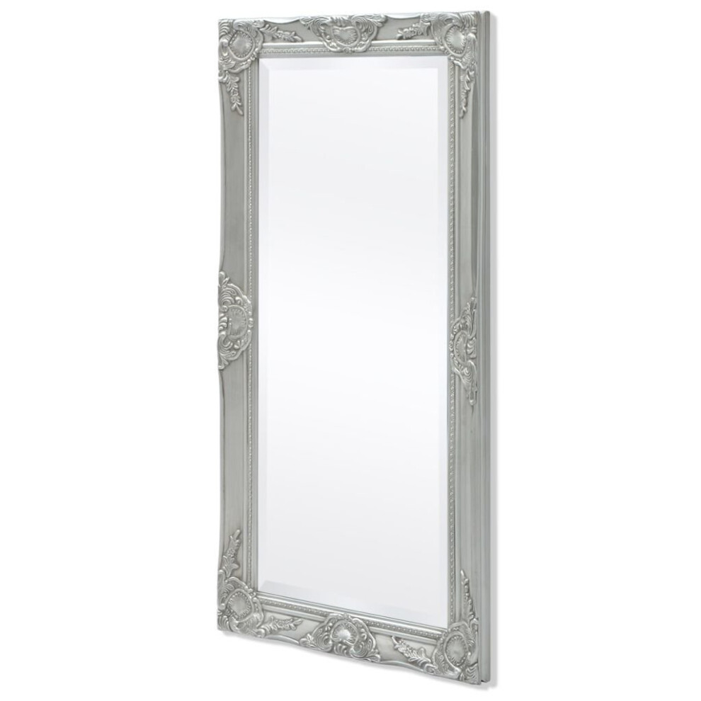 vidaXL Silver Baroque-Style Hanging Wall Mirror 100 x 50cm