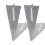 VidaXL vidaXL 2x Pole Spike Straight Silver Steel Post Supporter Fence Accessory 1