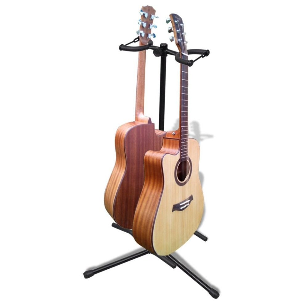Vidaxl Adjustable Double Guitar Stand Foldable Musical Instrument Accessory