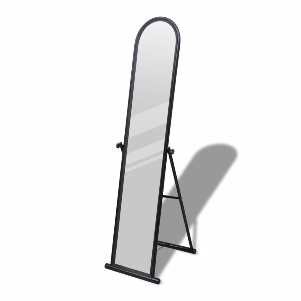 vidaXL Free Standing Floor Mirror Full Length Rectangular Black Bedroom Vanity